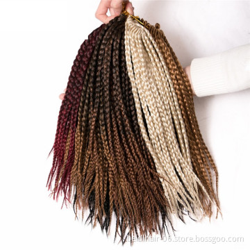 14inch box braids 22 strands/pack crochet synthetic hair extension wholesale